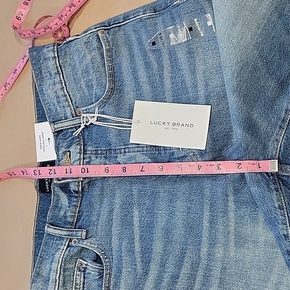 Lucky Brand Size 10/30 Ankle Drew Mom High Rise Taper Blue Jean NEW with Tag - Picture 5 of 14